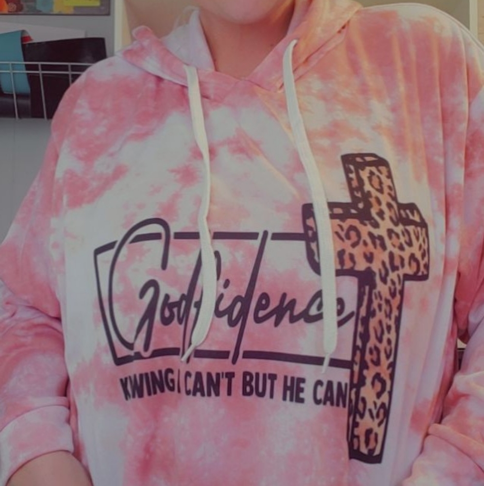 Trending hoodie confidence lepoard cross